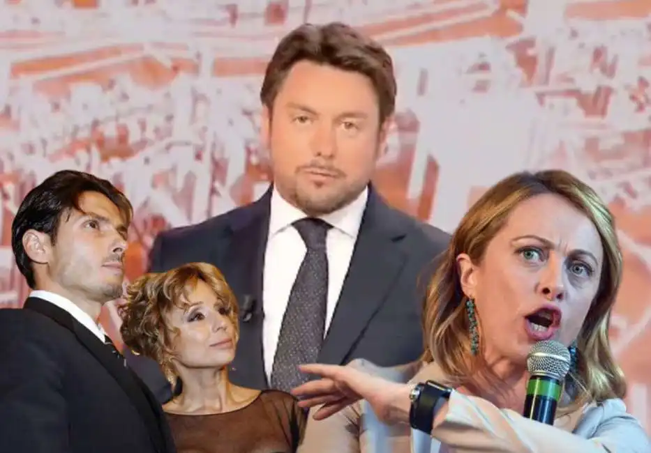 andrea giambruno pier silvio marina berlusconi giorgia meloni 