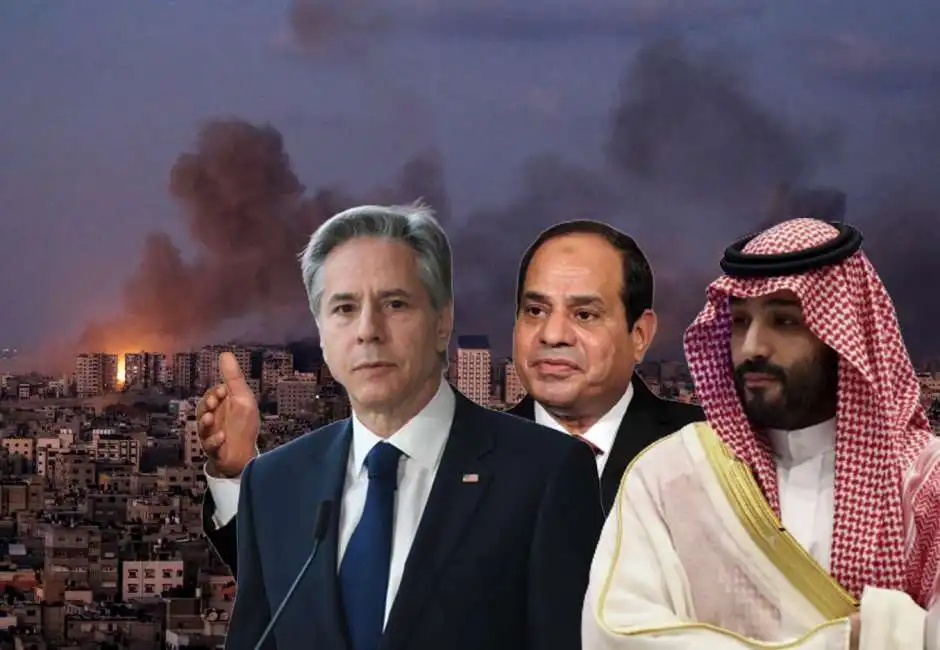 gaza blinken al sisi bin salman