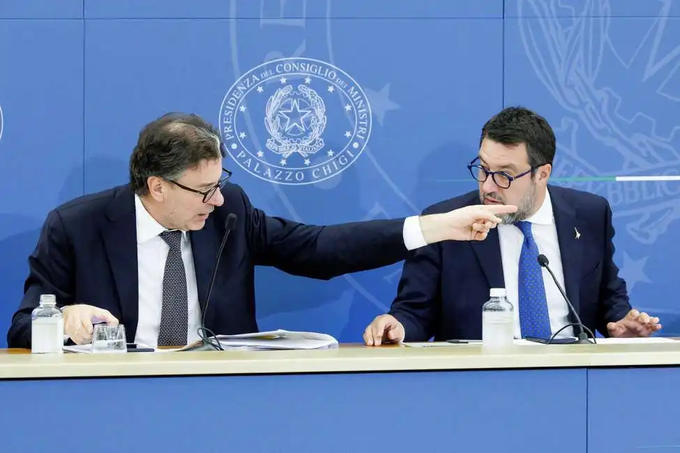 giancarlo giorgetti - matteo salvini 2