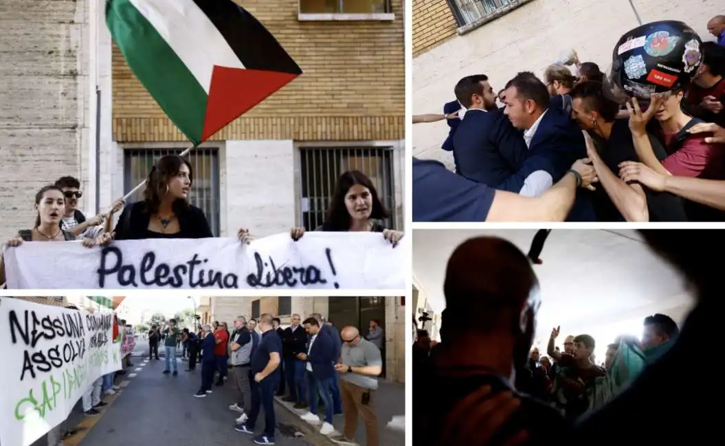 la sapienza manifestazione israele hamas palestina roma