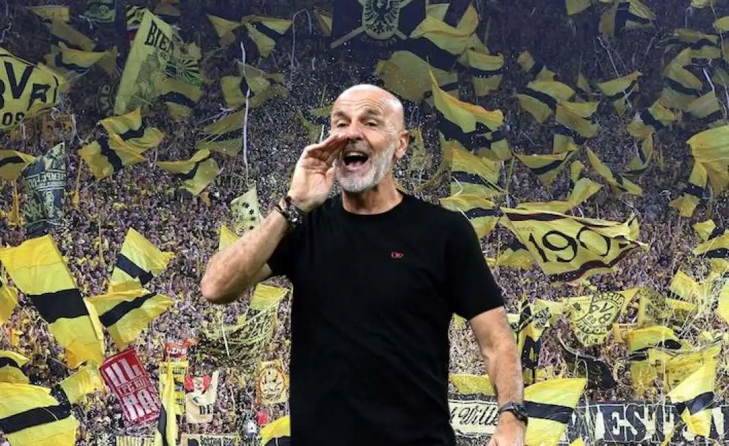 muro giallo borussia dortmund stefano pioli milan