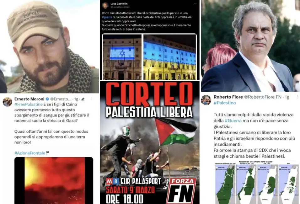 roberto fiore alberto palladino detto zippo israele palestina 