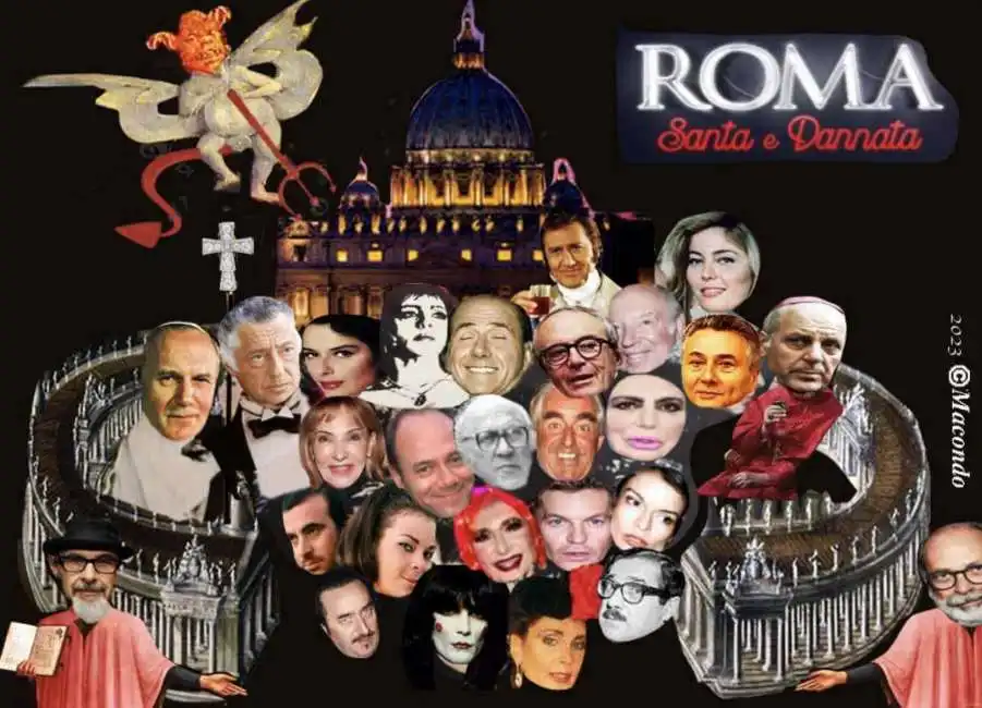 roma santa e dannata - poster by macondo dago roberto dagostino d'agostino marco giusti d agostino