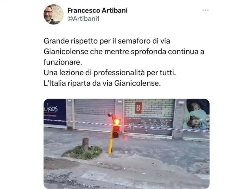 semaforo gianicolense roma francesco artibani 