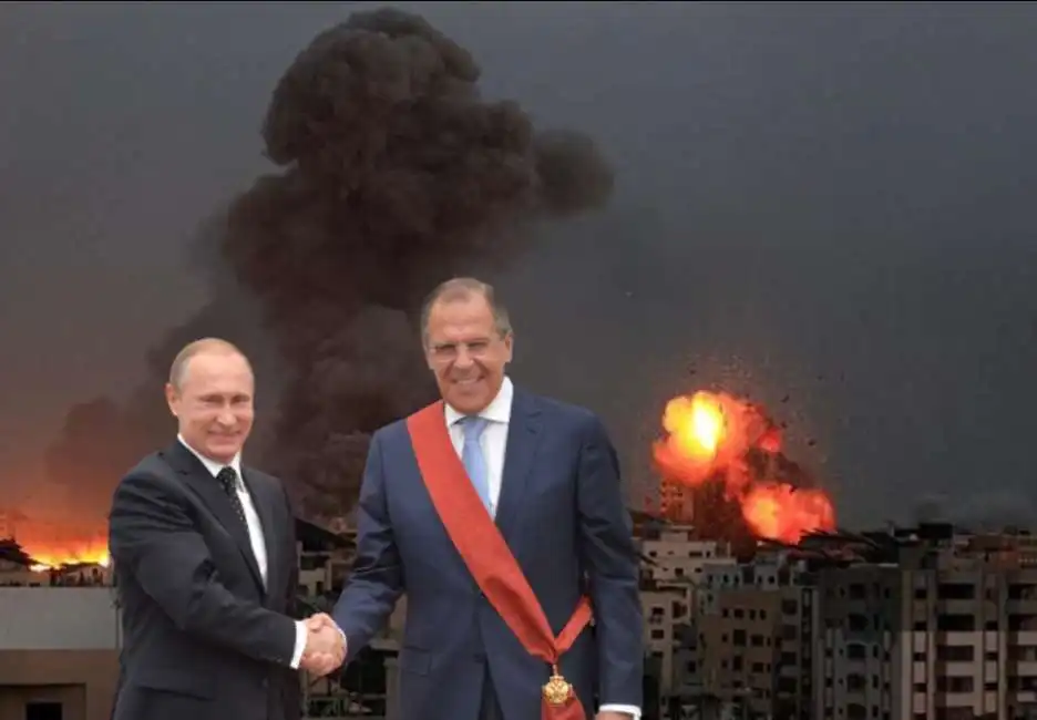 vladimir putin sergei lavrov israele gaza 