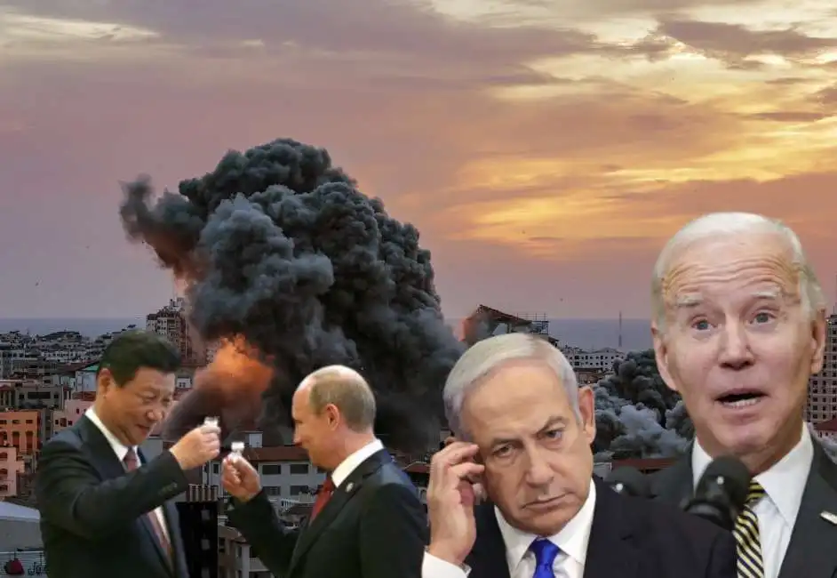 xi jinping joe biden benjamin netanyahu israele gaza striscia di hamas vladimir putin