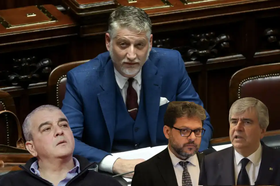 alessandro giuli giovanbattista fazzolari gianmarco mazzi emanuele merlino