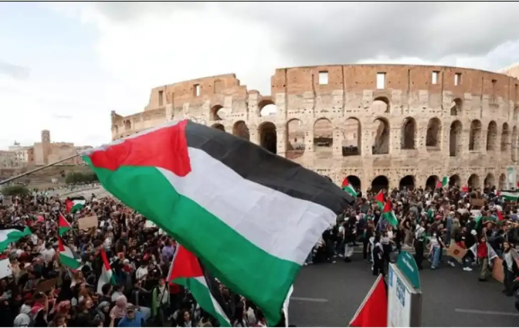 corteo roma pro palestina