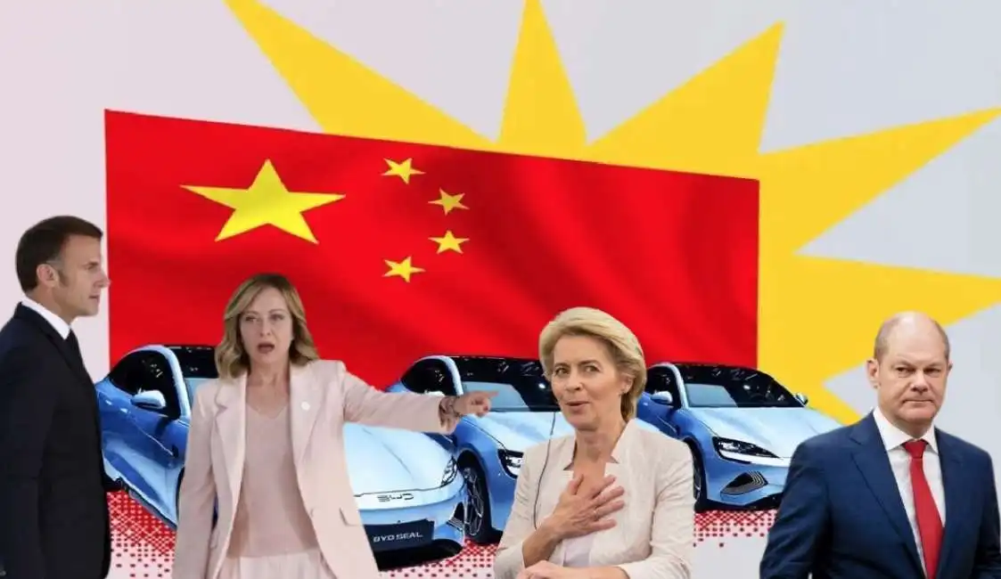 dazi auto elettriche cinesi cina unione europea meloni scholz macron ursula von der leyen