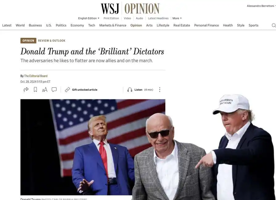 donald trump rupert murdoch wsj