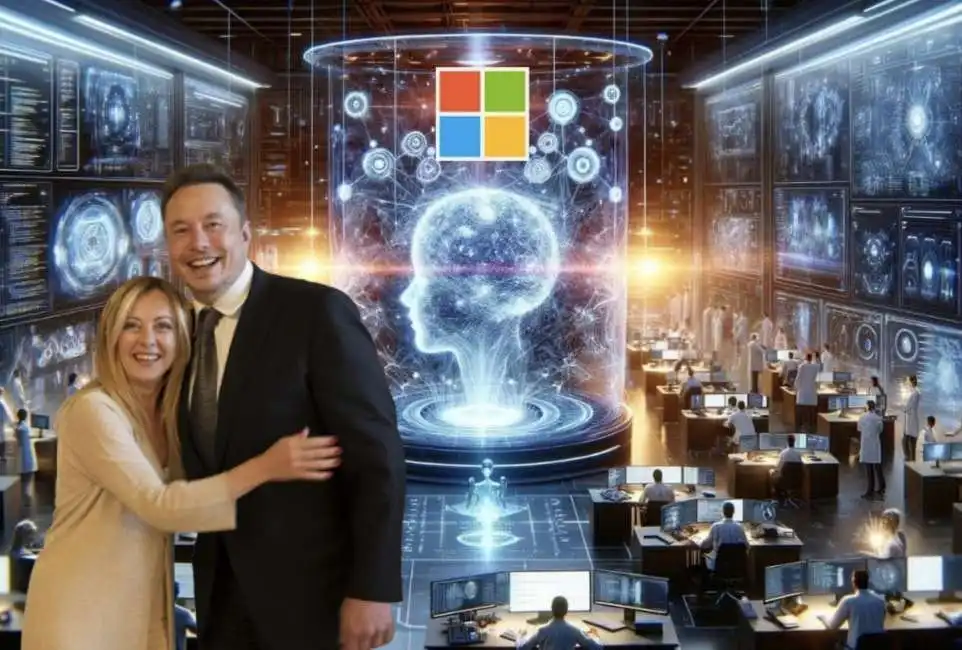 elon musk giorgia meloni microsoft 