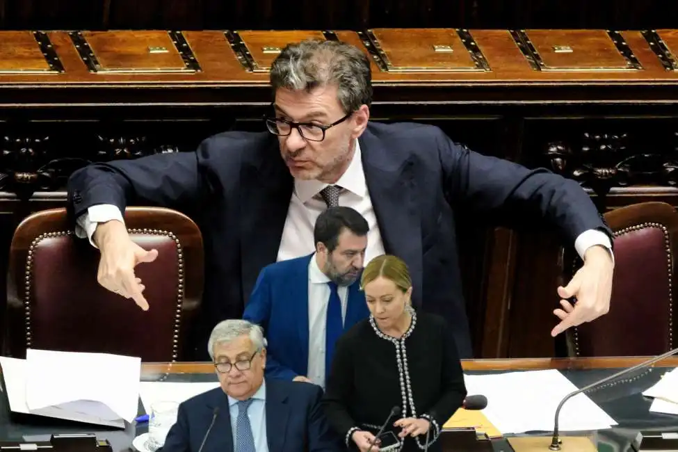 giancarlo giorgetti giorgia meloni antonio tajani matteo salvni