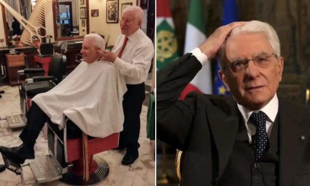 il barbiere franco alfonso con sergio mattarella 