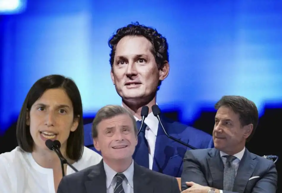 john elkann elly schlein giuseppe conte carlo calenda 