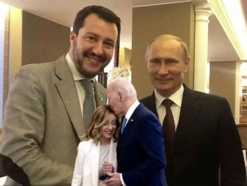 matteo salvini vladimir putin giorgia meloni joe biden 