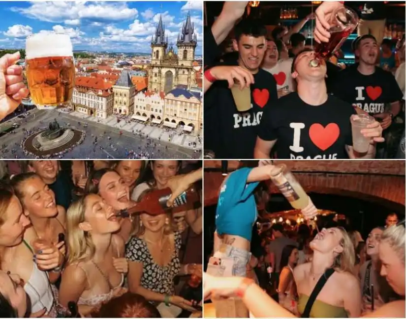 praga giri dei pub organizzati ragazzi ubriachi