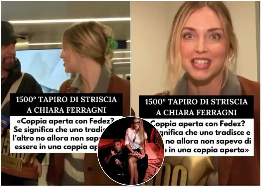 striscia la notizia consegna il tapiro a chiara ferragni fedez taylor mega