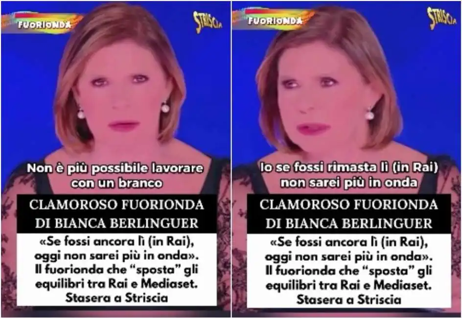 striscia la notizia manda i fuorionda di bianca berlinguer 