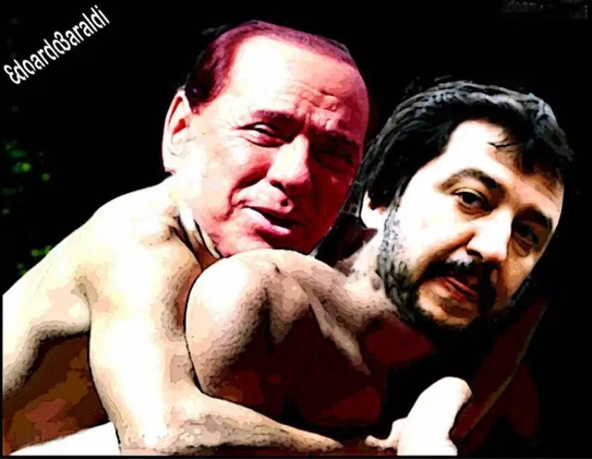 abbraccio berlusconi salvini 