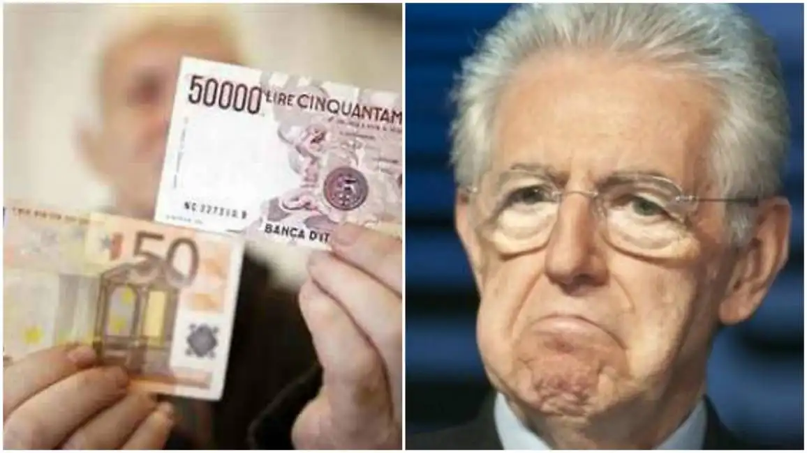 mario monti lira euro