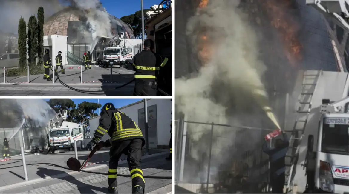 auditorium pineta sacchetti incendio