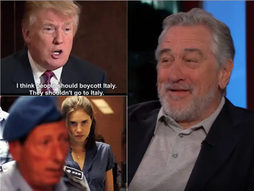 de niro amanda knox trump