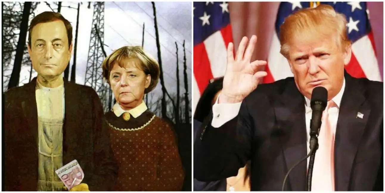 donald trump mario draghi angela merkel