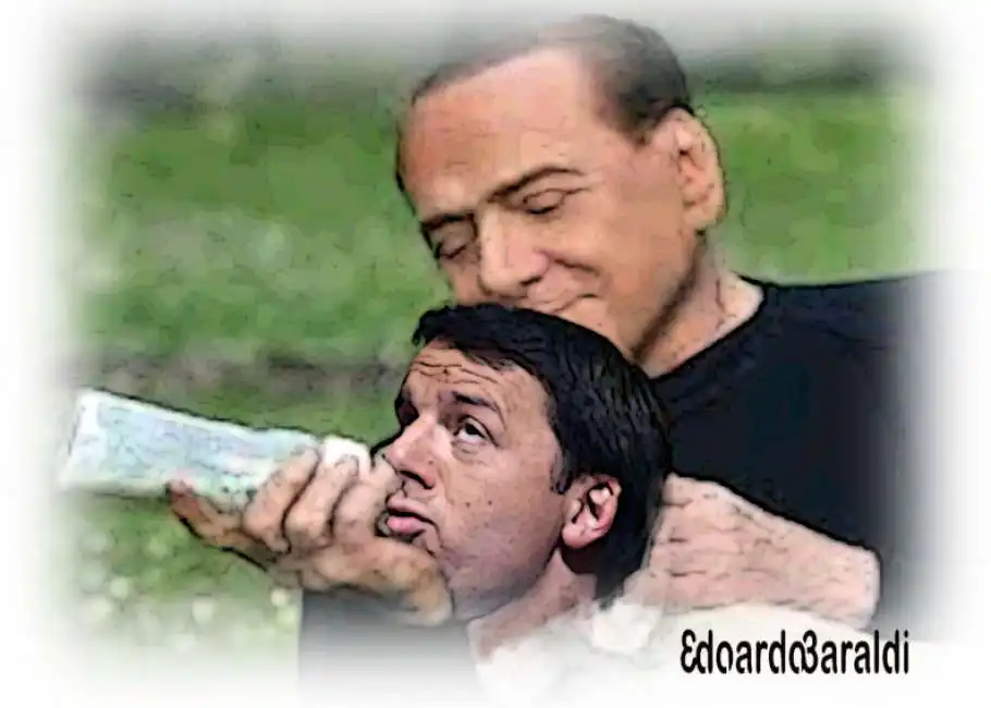 berlusconi biberon renzi