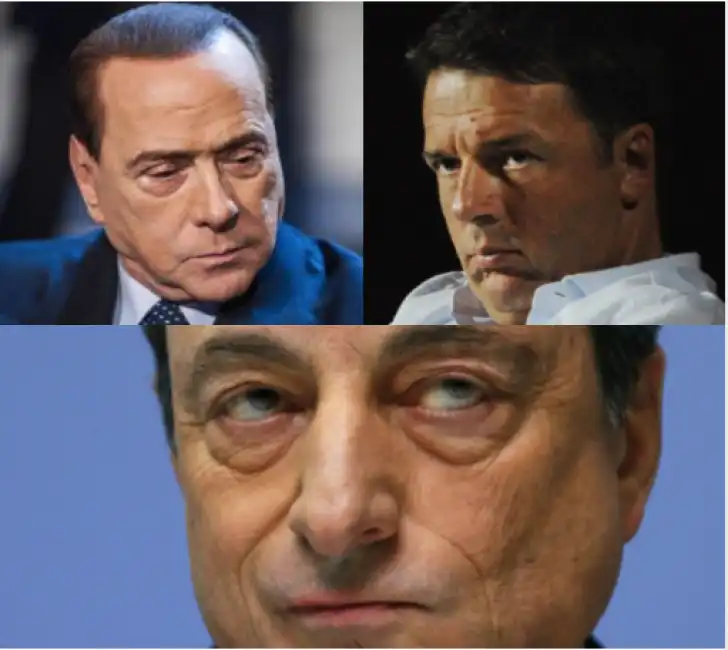 renzi draghi berlusconi