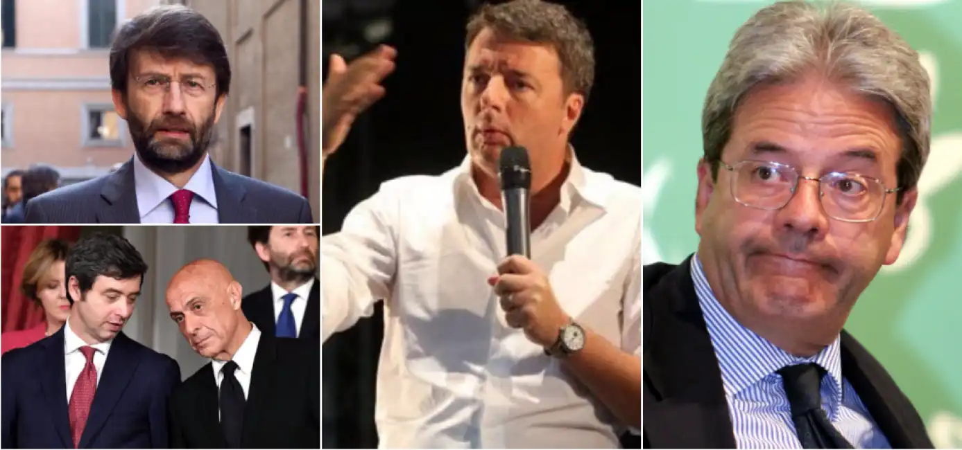 renzi gentiloni minniti orlando franceschini