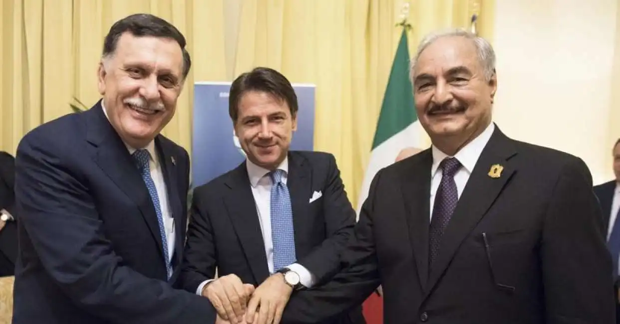 al serraj haftar giuseppe conte