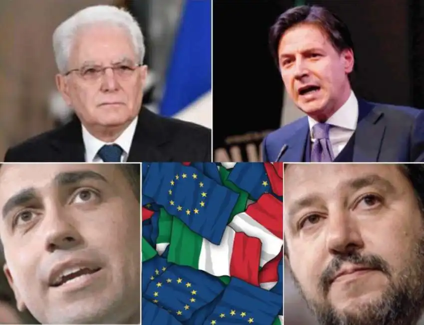 mattarella conte salvini di maio europa