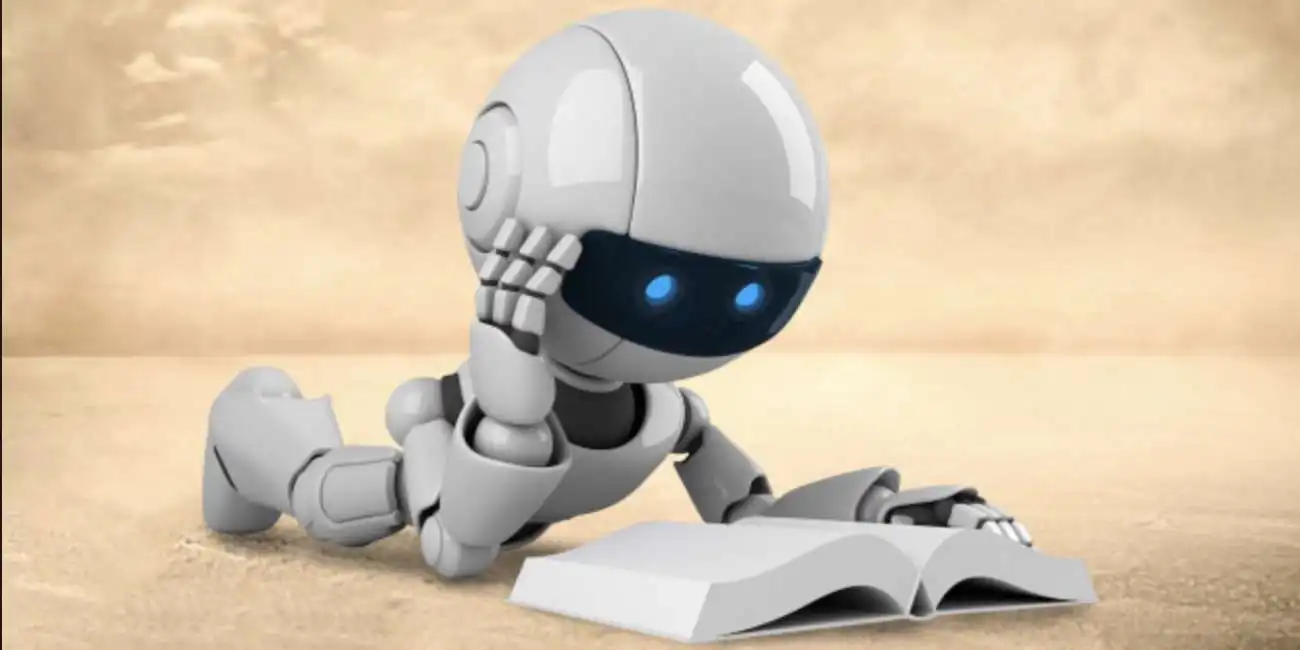 robot legge libro