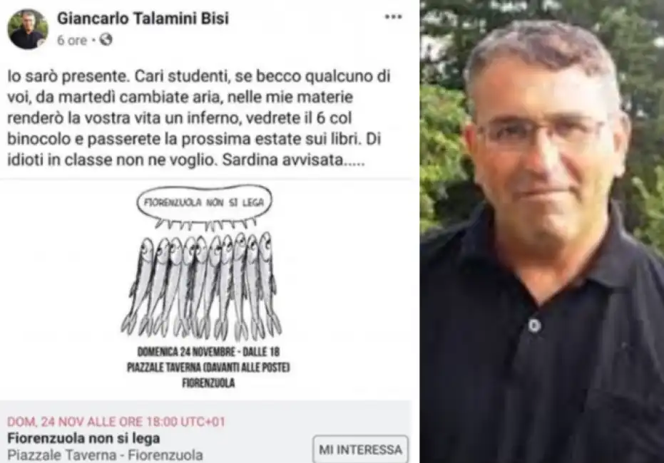 giancarlo talamini bisi sardine fiorenzuola