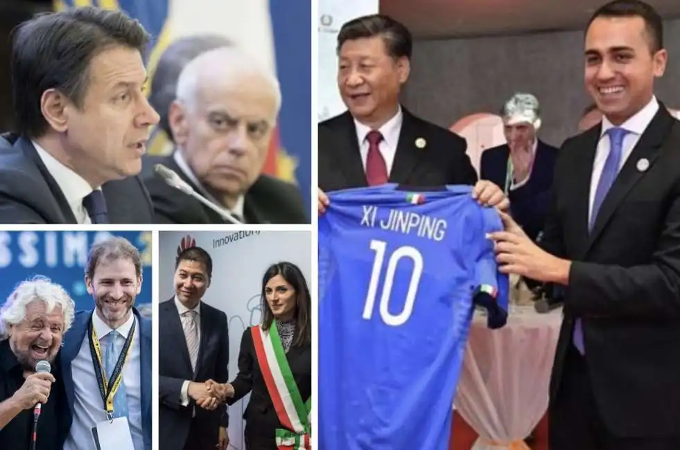 giuseppe conte gennaro vecchione luigi di maio xi jinping thomas miao virginia raggi