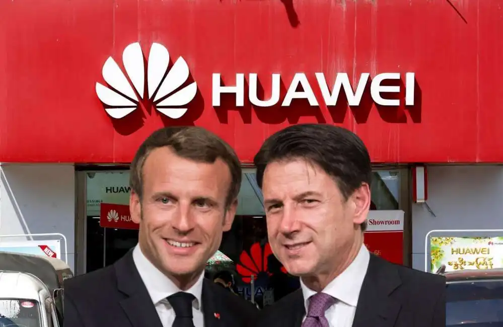 huawei giuseppe conte emmanuel macron