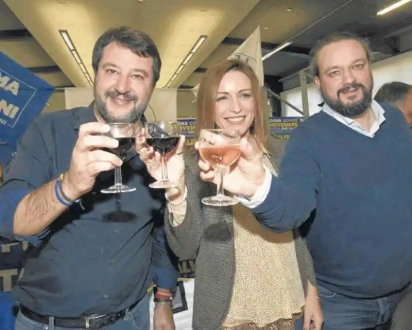 matteo salvini - lucia borgonzoni - alan fabbri