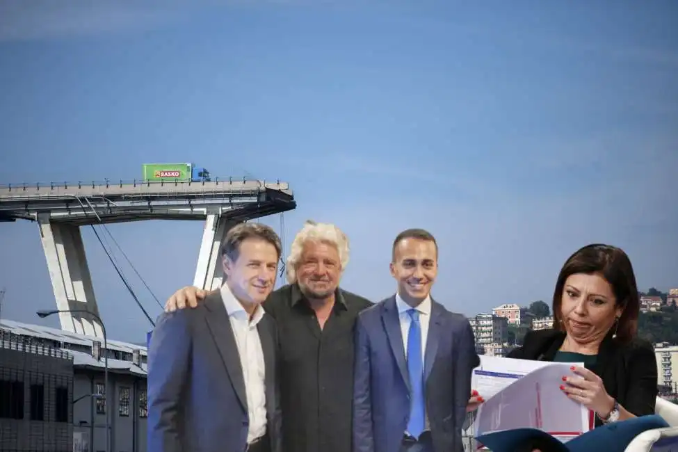 ponte morandi paola de micheli beppe grillo luigi di maio giuseppe conte concessioni