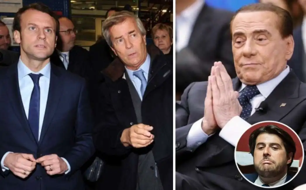 emmanuel macron vincent bollore silvio berlusconi stefano buffagni