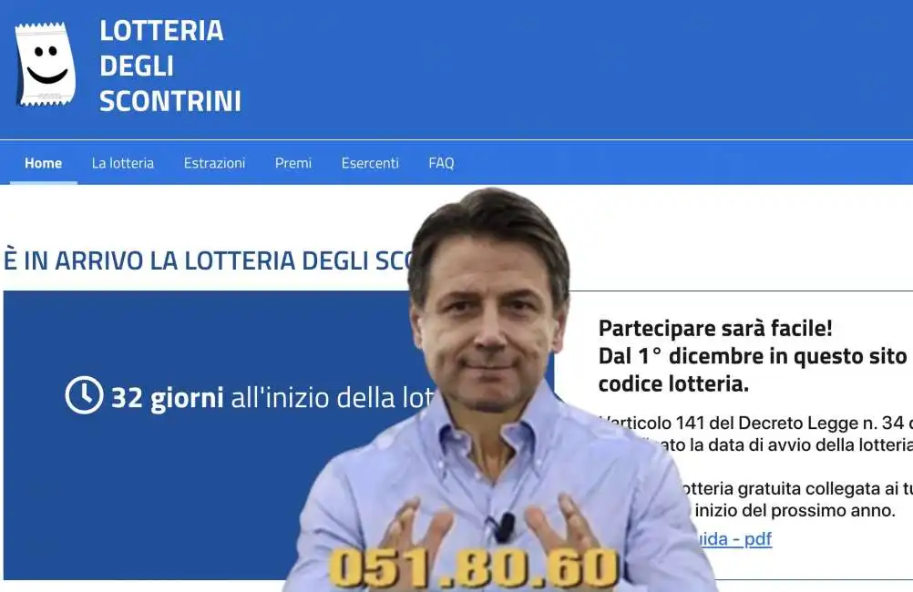 giuseppe conte mastrota lotteria scontrini