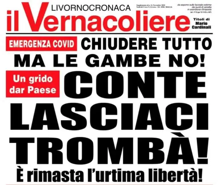 giuseppe conte vernacoliere lockdown coronavirus italia