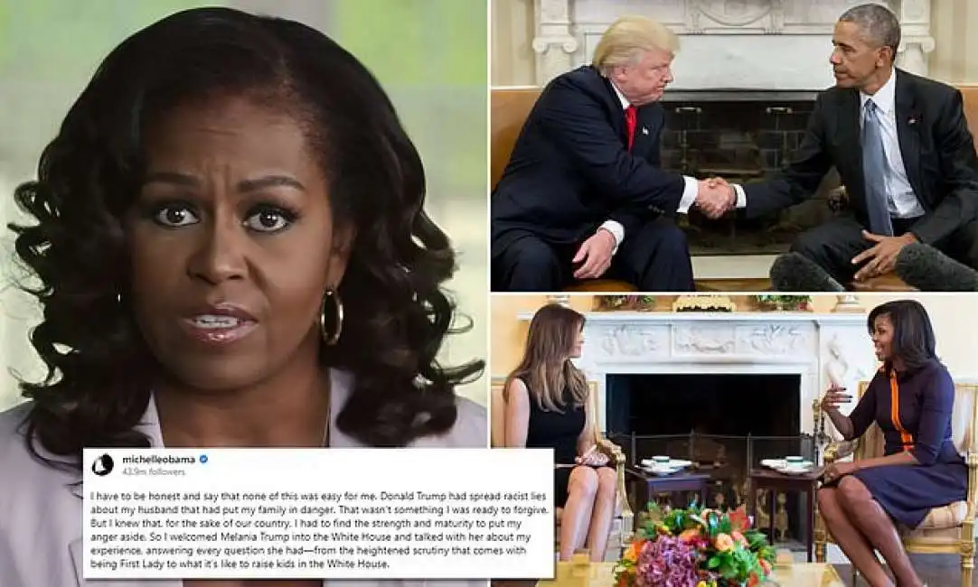 michelle obama e la transizione con i trump 