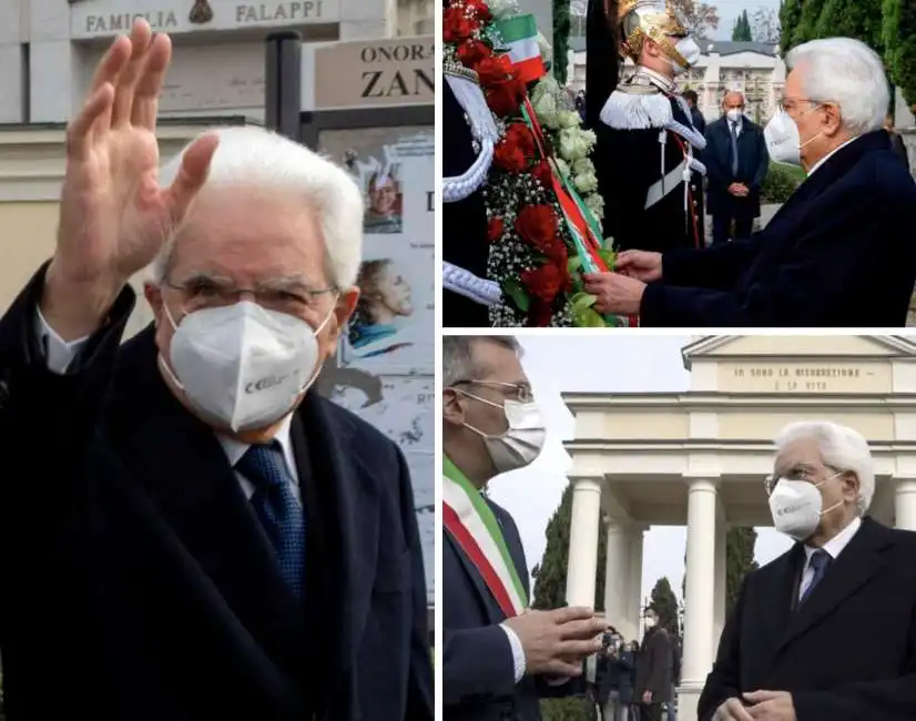 sergio mattarella in visita al cimitero di castegnato