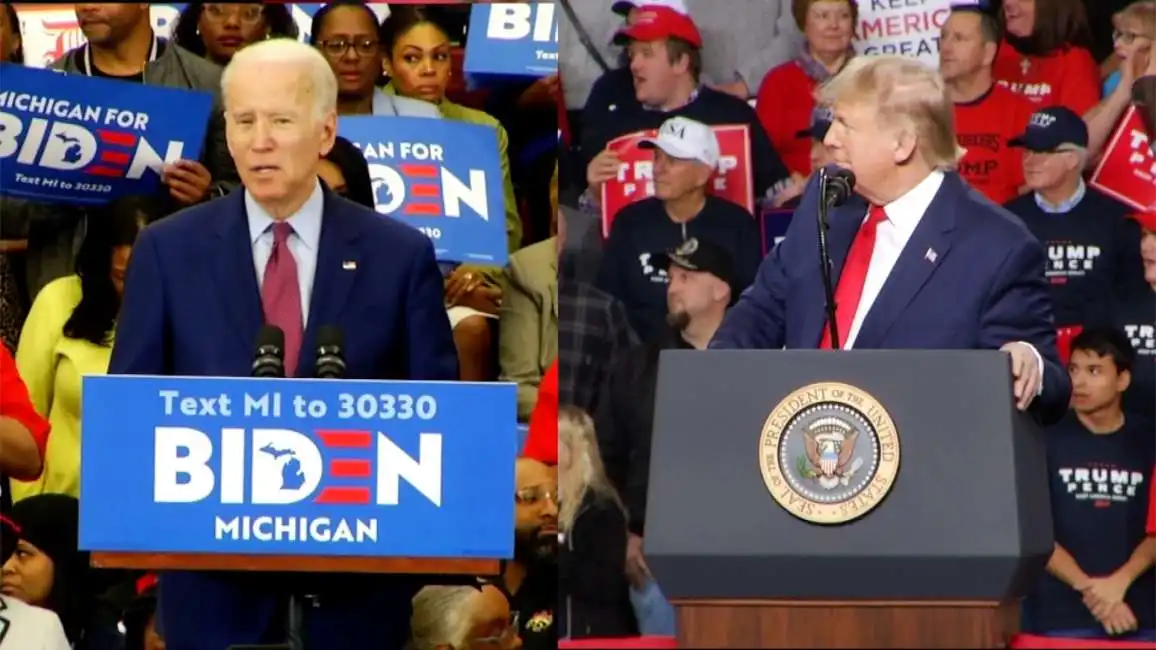 trump e biden in michigan