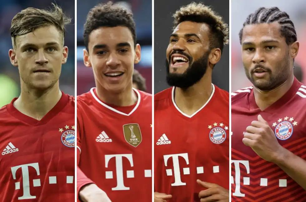 kimmich musiala gnabry choupo moting bayern monaco no vax