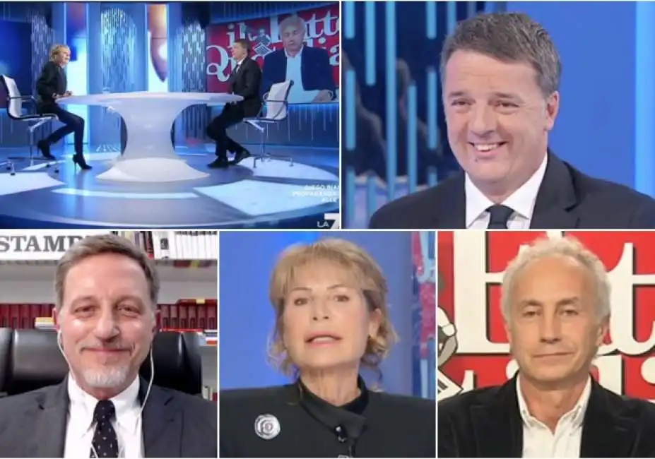 lilli gruber - matteo renzi - marco travaglio