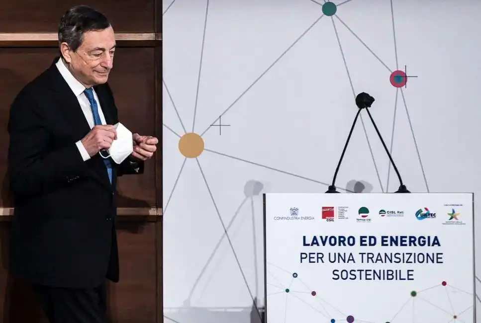 mario draghi mario draghi evento lavoro ed energia per una transizione sostenibile