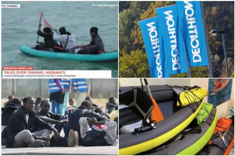 migranti calais decathlon canoe