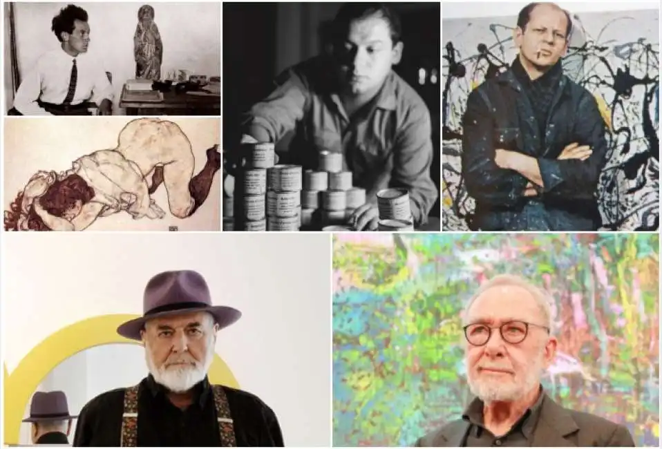 piero manzoni egon schiele gerhard richter michelangelo pistoletto jackson pollock