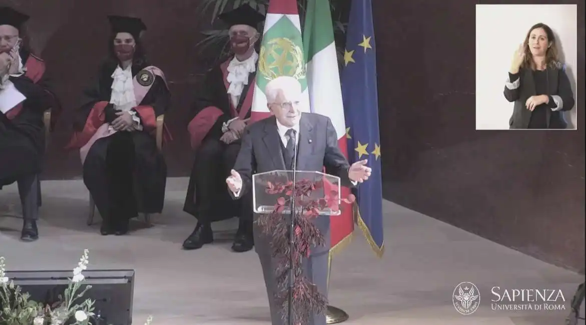 sergio mattarella - inaugurazione anno accademico 2021-2022 sapienza